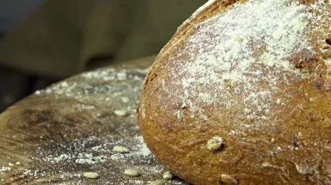 Loaf of bread (seamless loopable) Video stock 45340759