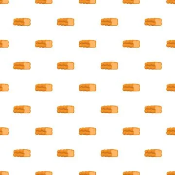 Loaf of bread seamless pattern for fresh bakery background Stock Illustration