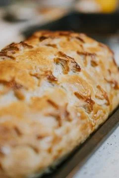 A loaf of bread with a star pattern on it Stock Photos