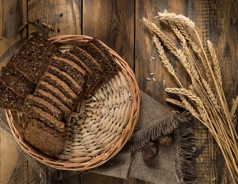 Loaf of bread top view Fotos de archivo