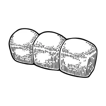 Loaf of bread. Vector black hand drawn vintage engraving Stock Illustration