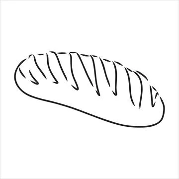 Loaf of bread. Vector black hand drawn vintage engraving illustration for pos Stock Illustration