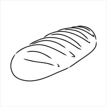 Loaf of bread. Vector black hand drawn vintage engraving illustration for pos Stock Illustration