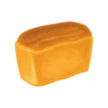 Loaf of bread. Vector color realistic illustration Illustration
