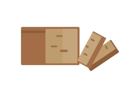 Loaf of Bread Vector Illustration in Flat Design Stock Illustration
