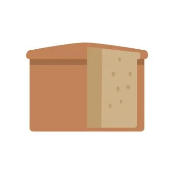Loaf of Bread Vector Illustration in Flat Design Stock Illustration