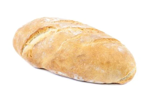 Loaf of bread on white background. Stockfoto's
