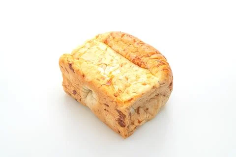 Loaf of bread on white background 스톡 사진