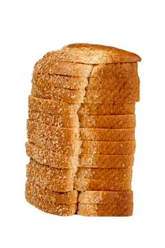 Loaf of bread on white Stock Photos