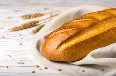 Loaf in canvas Stock Photos