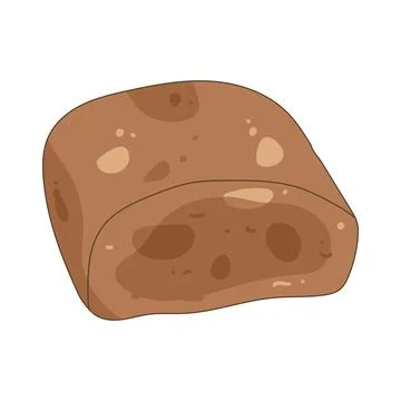 Loaf of chocolate bread Stock Illustration