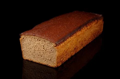 Loaf of dark rye bread isolated Foto stock