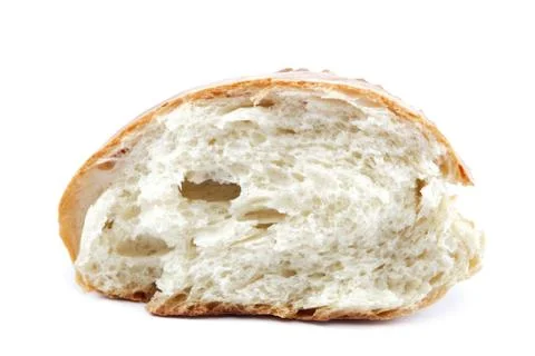 A loaf of fresh bread isolated on white background. Foto stock