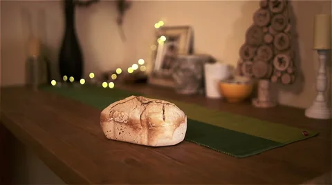 Loaf of Freshly Baked Bread 3 Stock Footage 48248300