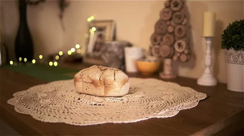 Loaf of Freshly Baked Bread 4 Stock Footage 48248657