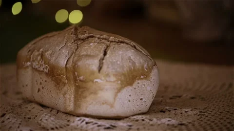 Loaf of Freshly Baked Bread 5 Stock Footage 48248138
