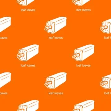 Loaf loaves pattern vector orange Stock Illustration