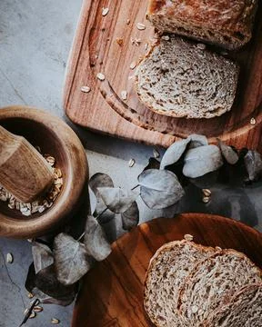 Loaf of Oat Wheat Bread Stock Photos