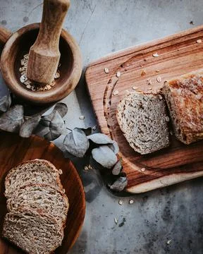 Loaf of Oat Wheat Bread Stock Photos