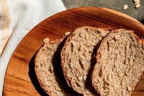 Loaf of Oat Wheat Bread Stock Photos