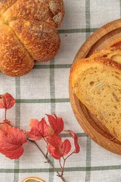 Loaf of pumpkin bread. Foto stock