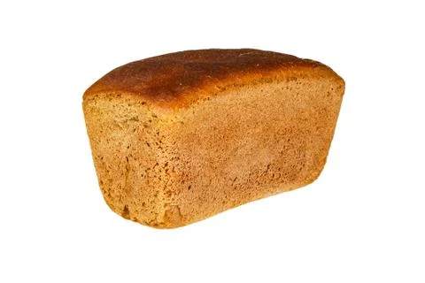 Loaf of rye bread isolated on white background Stock Photos