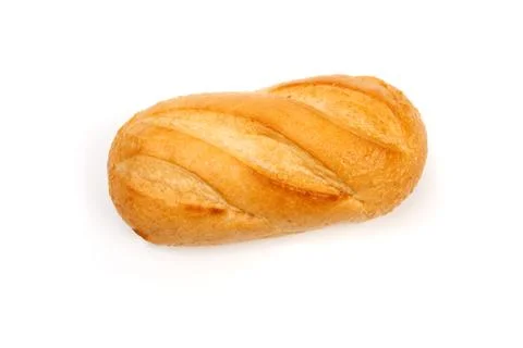Loaf of rye bread or baguette on white background Stock Photos