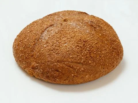 Loaf of rye bread on white background Stock Photos