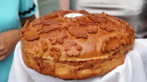 Loaf with salt Stock Footage 163566645