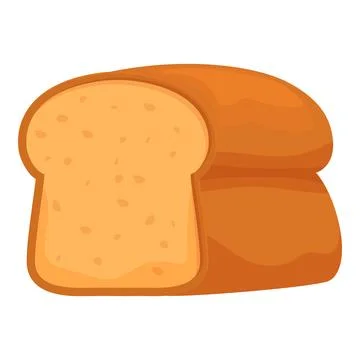 Loaf of sliced bread with seeds on white background Stock Illustration