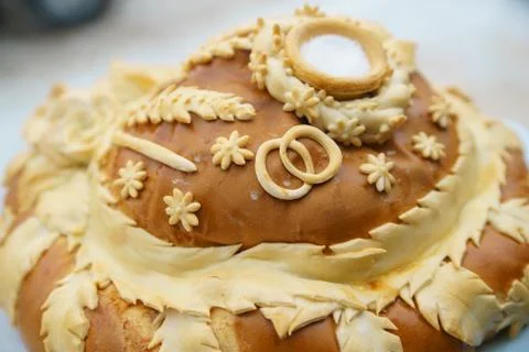 Loaf at the wedding Stock Photos