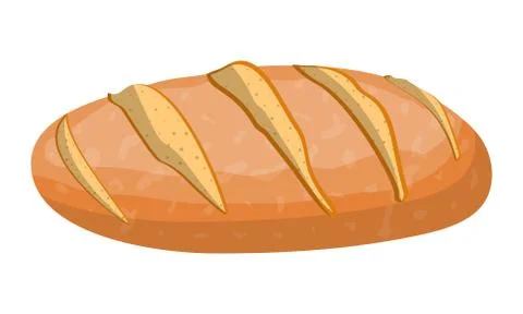 Loaf of wheat bread. Grain bread roll. Illustrazione stock