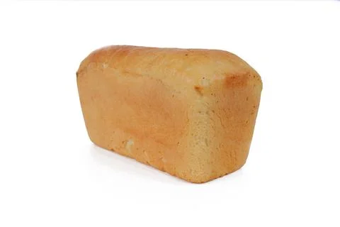 A loaf of wheat bread isolated on a white background Stock Photos