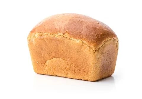 Loaf of wheat bread over white Foto stock