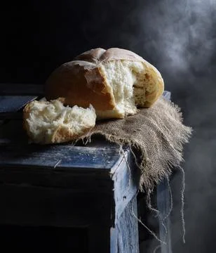 Loaf of wheat homemade bread Stock Photos