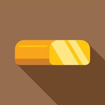 Loaf of white bread casting long shadow on brown background Stock Illustration
