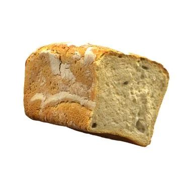 A loaf of white bread on a white background. Isolate. Stock Illustration