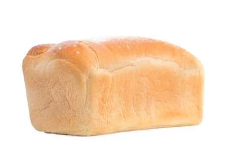 Loaf of white bread on a white background Stock Photos