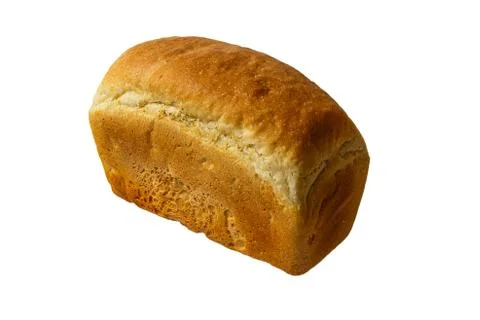 Loaf of white bread on a white background Stock Photos