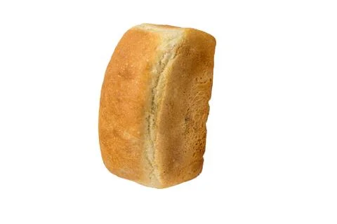 Loaf of white bread on white background, isolated Stock Photos