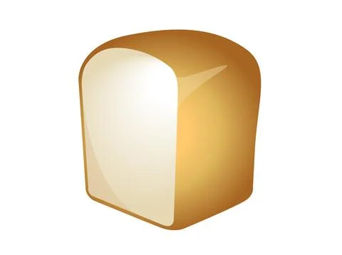 Loaf of white or wheat bread icon Stock Illustration