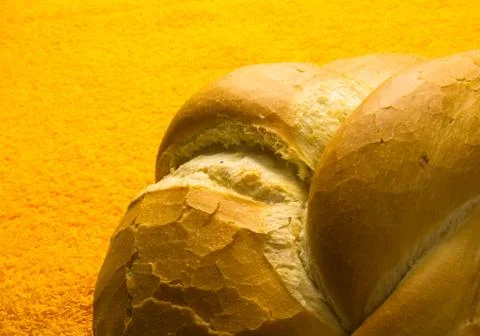 Loaf of white wheat bread Foto stock