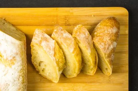 Loaf of white wheat bread Stock Photos