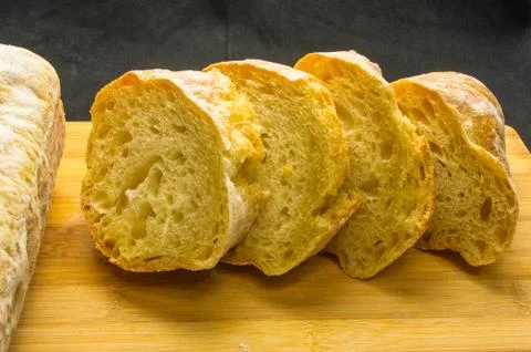 Loaf of white wheat bread Stock Photos