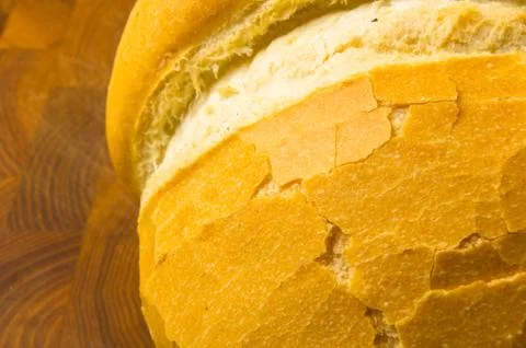 Loaf of white wheat bread Stock Photos