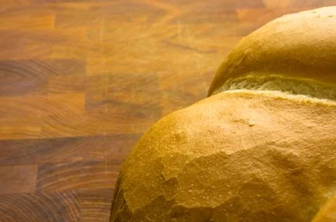 Loaf of white wheat bread Stock Photos