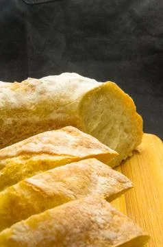 Loaf of white wheat bread Stock Photos