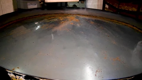 Loafs of bread in a bakery on an automated conveyor belt Stock Footage 310053127