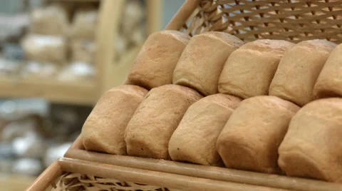 Loafs of white bread Stock Footage 67981816
