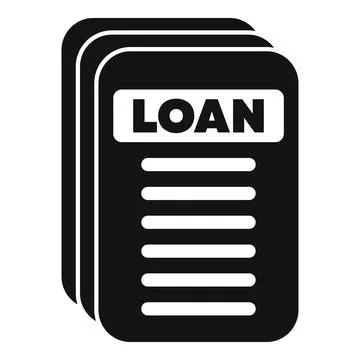Loan agreement documents representing borrowing money or credit Stock Illustration